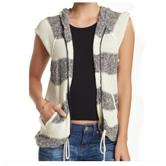 NWOT Free People Regatta Cap Sleeve Hoodie - Picture 6 of 8